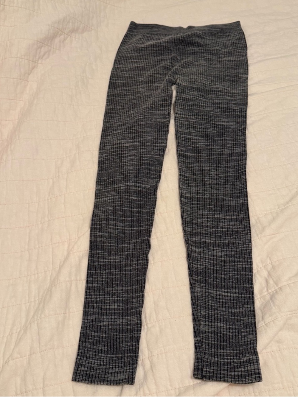 One Step Up Grey Ribbed Leggings - Picture 2 of 3